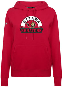 Levelwear Ottawa Senators Womens Red Adorn Banner Arch Hooded Sweatshirt