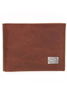K-State Wildcats Leather Mens Bifold Wallet