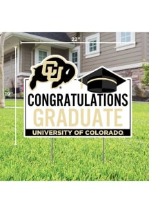 Colorado Buffaloes Congratulations Graduate Yard Sign - White