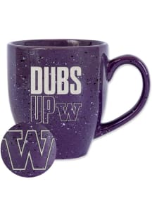 Washington Huskies Dubs Up 16oz Speckle Ceramic Mug - Purple