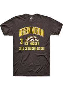 Cole Crusberg-Roseen Western Michigan Broncos Brown NIL Arch Logo Short Sleeve Player T Shirt