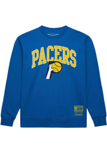 Mitchell and Ness Indiana Pacers Mens Blue Nostalgia Long Sleeve Crew Sweatshirt