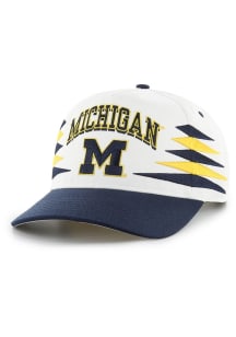 47 Michigan Wolverines Diamond Cut Hitch Adjustable Hat - White