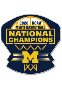 Michigan Wolverines Souvenir Collectors Alt Basketball 2026 MBB Nat Champ Pin - Blue
