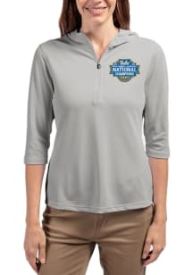 Cutter and Buck UCLA Bruins Womens Anthracite 2026 WBB Champions Virtue Eco Pique Hooded Sweatshir..