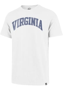 47 Virginia Cavaliers White Distressed Arch Name Short Sleeve Fashion T Shirt