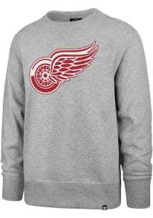 47 Detroit Red Wings Mens Grey Imprint Headline Long Sleeve Crew Sweatshirt