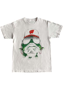 Wisconsin Badgers White Bass Head Short Sleeve T Shirt