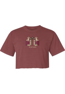Summit Sportswear Harvard Crimson Womens Maroon Gates Short Sleeve T-Shirt