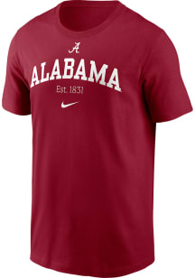 Nike Alabama Crimson Tide Crimson Academic Arch Short Sleeve T Shirt