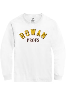 Rowan University White EZ Block Wordmark Long Sleeve T Shirt