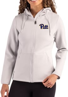 Cutter and Buck Pitt Panthers Womens Grey Epic Comfort Full Zip Light Weight Jacket