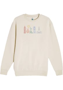 Cleveland Womens White Colorful Icons Crew Sweatshirt
