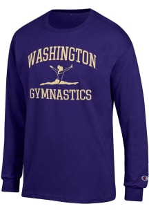 Champion Washington Huskies Purple Gymnastics Icon Jersey Long Sleeve T Shirt