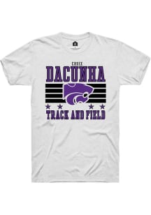 Croix DaCunha K-State Wildcats White NIL Striped Short Sleeve Player T Shirt