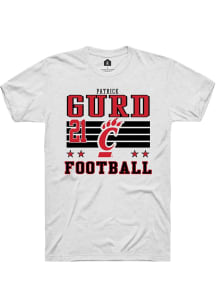 Patrick Gurd  Cincinnati Bearcats White Rally Football NIL Striped Short Sleeve T Shirt