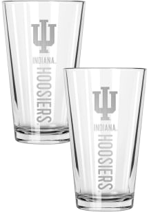Indiana Hoosiers Pinnacle 2 Pack 16oz Pint Glass - Clear