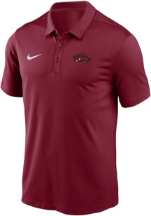 Nike Arkansas Razorbacks Mens Crimson Vault Slobbery Hog Victory Short Sleeve Polo