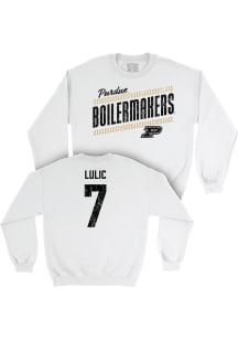 Bianka Lulic Purdue Boilermakers Mens White NIL Slant Player Crew
