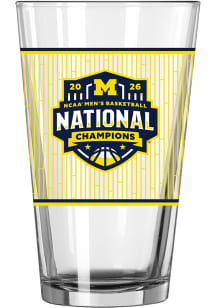 Michigan Wolverines 16oz Wrap 2026 MBB National Champion Pint Glass - White