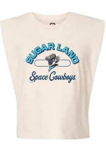 Summit Sportswear Sugar Land Space Cowboys Womens White Vintage Arch Script Tank Top