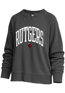 Rutgers Scarlet Knights Womens Black Willow Crew Sweatshirt