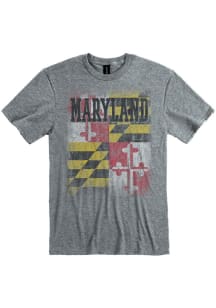 Maryland Graphite State Flag Short Sleeve T Shirt