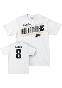 Isabelle Bardin Purdue Boilermakers White NIL Slant Short Sleeve Player T Shirt