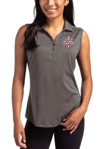 Cutter and Buck Indiana Hoosiers Womens Black 2025 CFP National Champions Forge Eco Polo Shirt