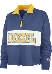 47 Drexel Dragons Womens White Remi Qtr Zip