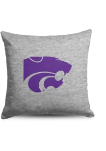 K-State Wildcats Sweatshirt Pillow Throw Pillow - Ash