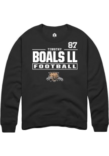 Timothy Boals ll Ohio Bobcats Mens Black Football NIL Stacked Box Player Crew