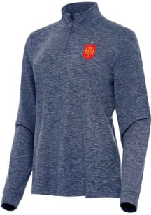 Antigua Spain National Team Womens Navy Blue Master Qtr Zip