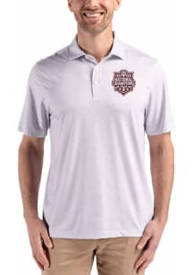 Cutter and Buck Indiana Hoosiers Grey 2025 CFP National Champions Pike Diamond Dot Big and Tall Po..