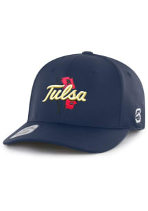 Summit Sportswear Tulsa Golden Hurricane Mens Navy Blue The S Flex Hat