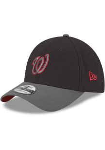 New Era Washington Nationals Mens Black Color Pop 39THIRTY Flex Hat