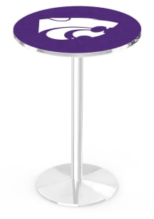 K-State Wildcats Chrome Round Base Pub Table
