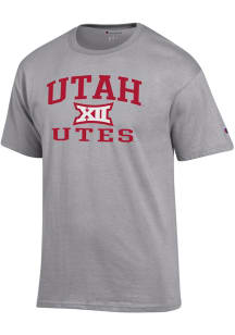 Champion Utah Utes Grey B12 Arch Jersey Short Sleeve T Shirt