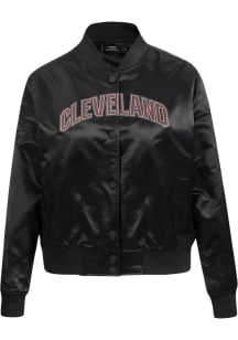 Pro Standard Cleveland Cavaliers Womens Black Classic Chenille Satin Light Weight Jacket