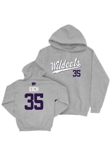 Billy Eich K-State Wildcats Mens Grey NIL Script Player Hood