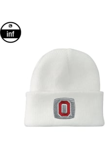 LogoFit Ohio State Buckeyes INF Northpole Cuffed Baby Knit Hat - White