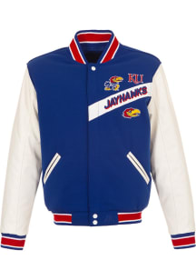 Mens Kansas Jayhawks Reversible Two-Tone Heavyweight Jacket - Blue