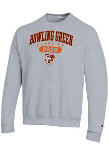 Champion Bowling Green Falcons Mens Grey Pill Class of 2028 Powerblend Long Sleeve Crew Sweatshirt