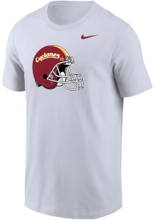 Nike Iowa State Cyclones White Helmet Script Short Sleeve T Shirt
