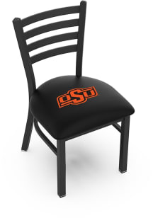 Oklahoma State Cowboys Stationary Black Wrinkle Finish Pub Stool - Black