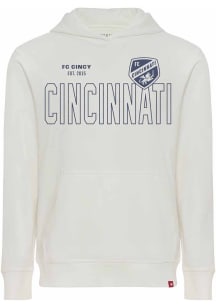 FC Cincinnati Mens White Drake Current Long Sleeve Hoodie