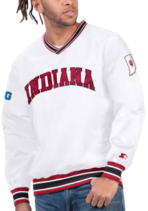 Starter Indiana Hoosiers Mens White Big Ten Arched School Name Pullover Jackets