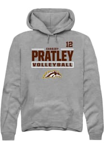 Cassidy Pratley Western Michigan Broncos Mens Grey NIL Stacked Box Player Hood