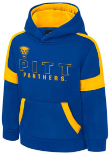 Colosseum Pitt Panthers Toddler Blue Bandit Long Sleeve Hooded Sweatshirt