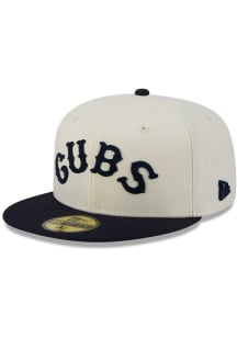 New Era Chicago Cubs Mens White 2T Stitch 59FIFTY Fitted Hat